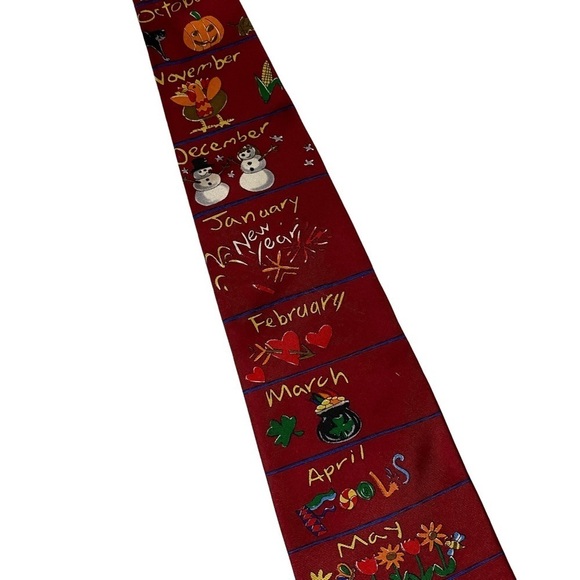 The Save the Children Collections Mens 100% silk tie months of the year school - Picture 2 of 6